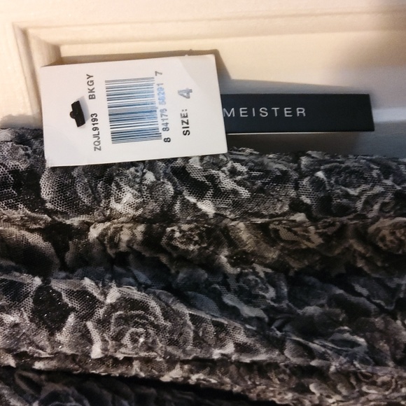 💥New💥DAVID MEISTER Black/white One-shoulder Dress Jeweled Details - Picture 9 of 10